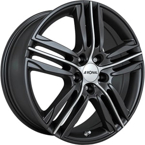 Janta Aliaj RONAL R57 Black Front Diamond Cut 7.5x18 4x108 24 76